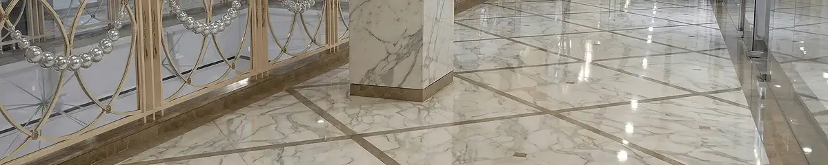Beautiful marble floor professionally installed in Fargo, ND